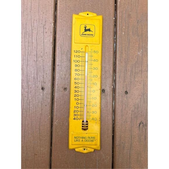 Vintage Metal John Deere Thermometer - Picture 1 of 7